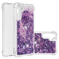 Dynamic Liquid Glitter Sand Quicksand Star TPU Case for Samsung Galaxy A34 5G - Purple