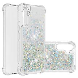 Dynamic Liquid Glitter Sand Quicksand Star TPU Case for Samsung Galaxy A34 5G - Silver