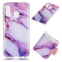 Purple Soft TPU Marble Pattern Case for Samsung Galaxy A40