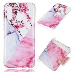 Pink Plum Soft TPU Marble Pattern Case for Samsung Galaxy A40