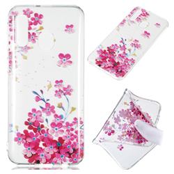 Plum Blossom Bloom Super Clear Soft TPU Back Cover for Samsung Galaxy A40