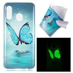 Butterfly Noctilucent Soft TPU Back Cover for Samsung Galaxy A40