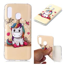 Hello Unicorn Soft TPU Cell Phone Back Cover for Samsung Galaxy A40