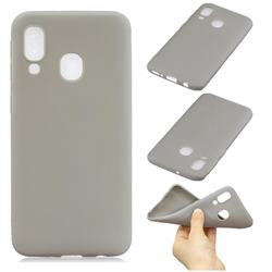 Candy Soft Silicone Phone Case for Samsung Galaxy A40 - Gray