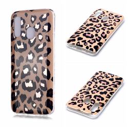 Leopard Galvanized Rose Gold Marble Phone Back Cover for Samsung Galaxy A40