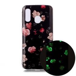 Rose Flower Noctilucent Soft TPU Back Cover for Samsung Galaxy A40