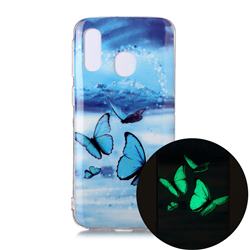 Flying Butterflies Noctilucent Soft TPU Back Cover for Samsung Galaxy A40