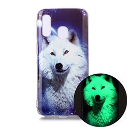 Galaxy Wolf Noctilucent Soft TPU Back Cover for Samsung Galaxy A40