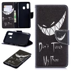 Crooked Grin Leather Wallet Case for Samsung Galaxy A40