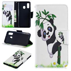 Bamboo Panda Leather Wallet Case for Samsung Galaxy A40