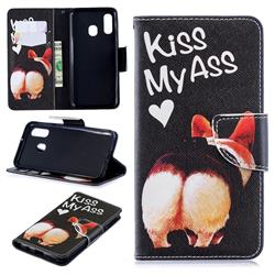 Lovely Pig Ass Leather Wallet Case for Samsung Galaxy A40
