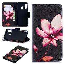Lotus Flower Leather Wallet Case for Samsung Galaxy A40
