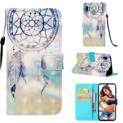 Fantasy Campanula 3D Painted Leather Wallet Case for Samsung Galaxy A40