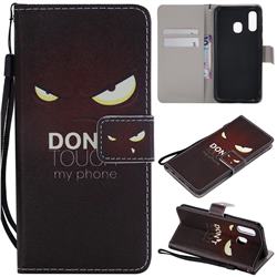 Angry Eyes PU Leather Wallet Case for Samsung Galaxy A40