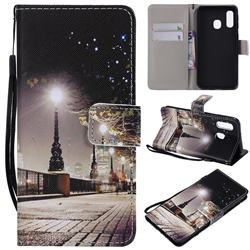 City Night View PU Leather Wallet Case for Samsung Galaxy A40