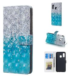 Sea Sand 3D Painted Leather Phone Wallet Case for Samsung Galaxy A40