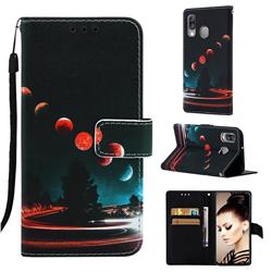 Wandering Earth Matte Leather Wallet Phone Case for Samsung Galaxy A40