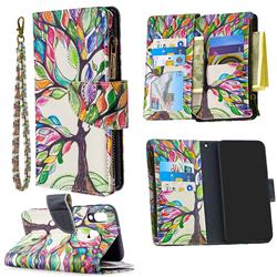 The Tree of Life Binfen Color BF03 Retro Zipper Leather Wallet Phone Case for Samsung Galaxy A40