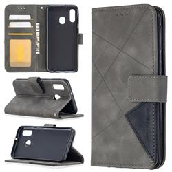 Binfen Color BF05 Prismatic Slim Wallet Flip Cover for Samsung Galaxy A40 - Gray