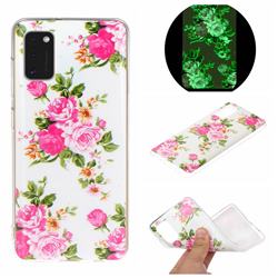 Peony Noctilucent Soft TPU Back Cover for Samsung Galaxy A41