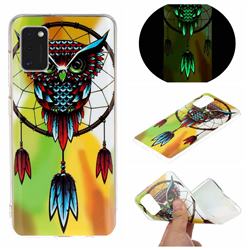 Owl Wind Chimes Noctilucent Soft TPU Back Cover for Samsung Galaxy A41