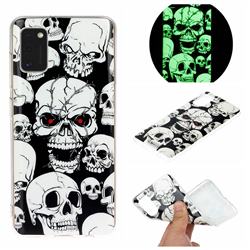 Red-eye Ghost Skull Noctilucent Soft TPU Back Cover for Samsung Galaxy A41
