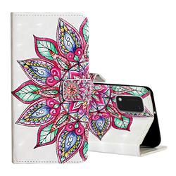 Mandara Flower 3D Painted Leather Phone Wallet Case for Samsung Galaxy A41