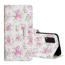 Roses Flower 3D Painted Leather Phone Wallet Case for Samsung Galaxy A41