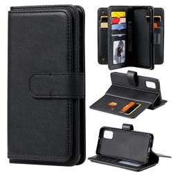 Multi-function Ten Card Slots and Photo Frame PU Leather Wallet Phone Case Cover for Samsung Galaxy A41 - Black