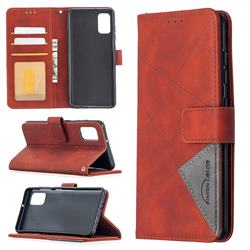 Binfen Color BF05 Prismatic Slim Wallet Flip Cover for Samsung Galaxy A41 - Brown