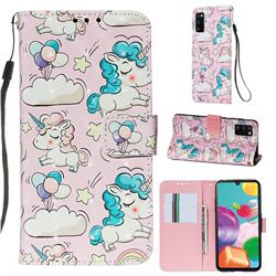 Angel Pony 3D Painted Leather Wallet Case for Samsung Galaxy A41
