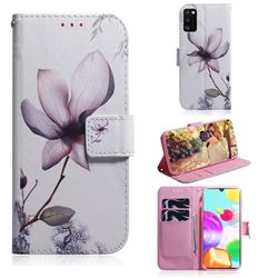 Magnolia Flower PU Leather Wallet Case for Samsung Galaxy A41