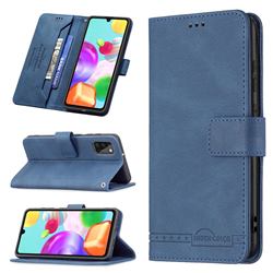 Binfen Color RFID Blocking Leather Wallet Case for Samsung Galaxy A41 - Blue