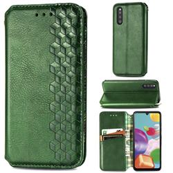 Ultra Slim Fashion Business Card Magnetic Automatic Suction Leather Flip Cover for Samsung Galaxy A41 Japan SC-41A SCV48 - Green