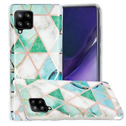 Green White Galvanized Rose Gold Marble Phone Back Cover for Samsung Galaxy A42 5G