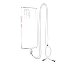 Necklace Cross-body Lanyard Strap Cord Phone Case Cover for Samsung Galaxy A42 5G - Transparent