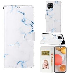 Soft White Marble PU Leather Wallet Case for Samsung Galaxy A42 5G