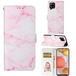Pink Marble PU Leather Wallet Case for Samsung Galaxy A42 5G