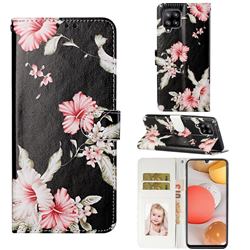 Azalea Flower PU Leather Wallet Case for Samsung Galaxy A42 5G