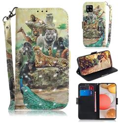 Beast Zoo 3D Painted Leather Wallet Phone Case for Samsung Galaxy A42 5G