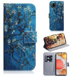 Apricot Tree PU Leather Wallet Case for Samsung Galaxy A42 5G