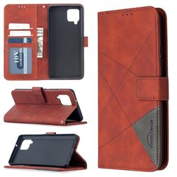 Binfen Color BF05 Prismatic Slim Wallet Flip Cover for Samsung Galaxy A42 5G - Brown