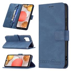 Binfen Color RFID Blocking Leather Wallet Case for Samsung Galaxy A42 5G - Blue