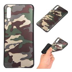 Camouflage Soft TPU Back Cover for Samsung Galaxy A50 - Gold Green