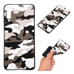 Camouflage Soft TPU Back Cover for Samsung Galaxy A50 - Black White