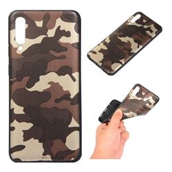 Camouflage Soft TPU Back Cover for Samsung Galaxy A50 - Gold Coffee