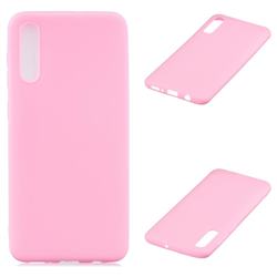 Candy Soft Silicone Protective Phone Case for Samsung Galaxy A50 - Dark Pink