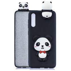 Red Bow Panda Soft 3D Climbing Doll Soft Case for Samsung Galaxy A50