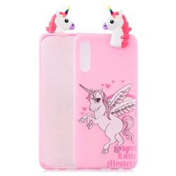 Wings Unicorn Soft 3D Climbing Doll Soft Case for Samsung Galaxy A50