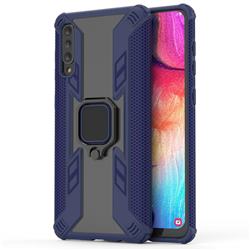 Predator Armor Metal Ring Grip Shockproof Dual Layer Rugged Hard Cover for Samsung Galaxy A50 - Blue